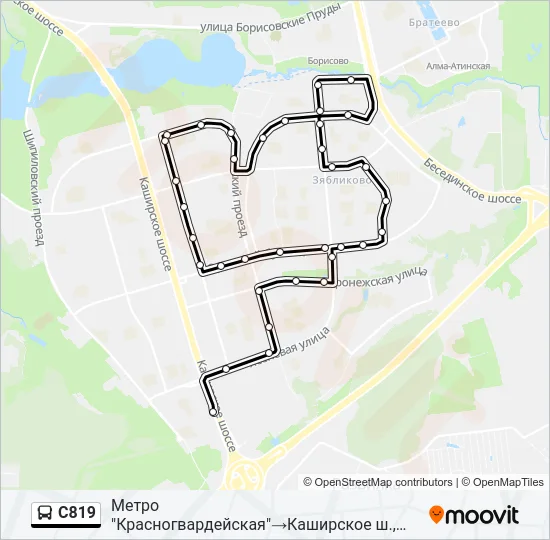 С819 Bus Line Map