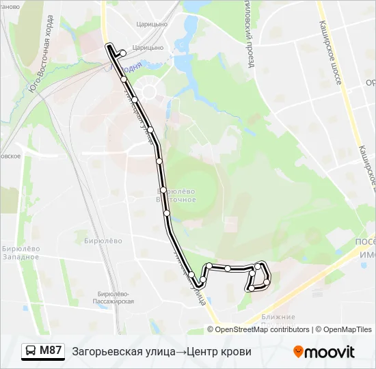 М87 Bus Line Map