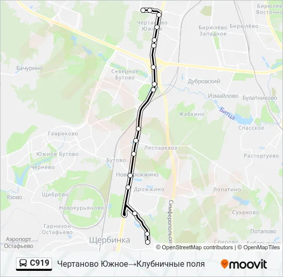 С919 Bus Line Map