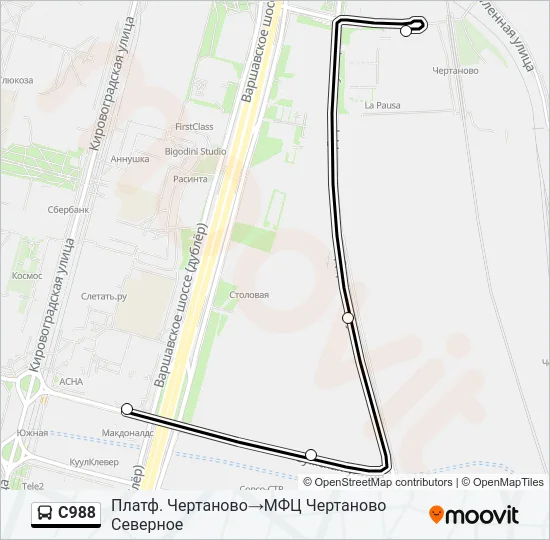 С988 Bus Line Map