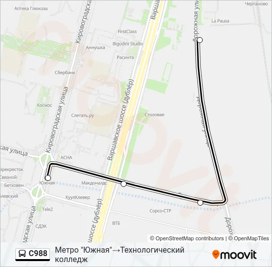 С988 Bus Line Map