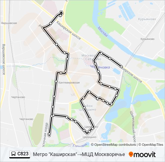 С823 bus Line Map