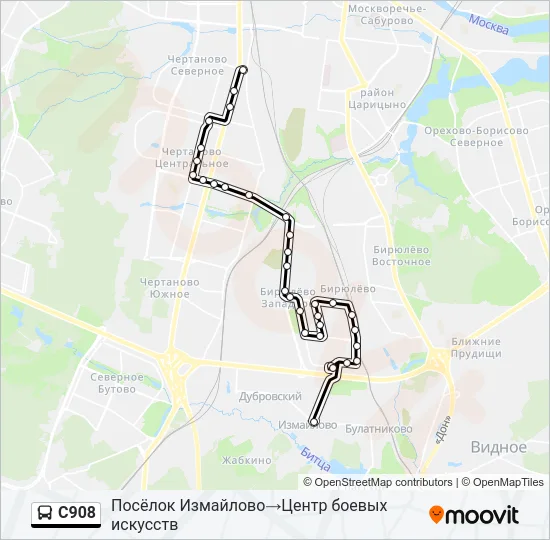 С908 Bus Line Map