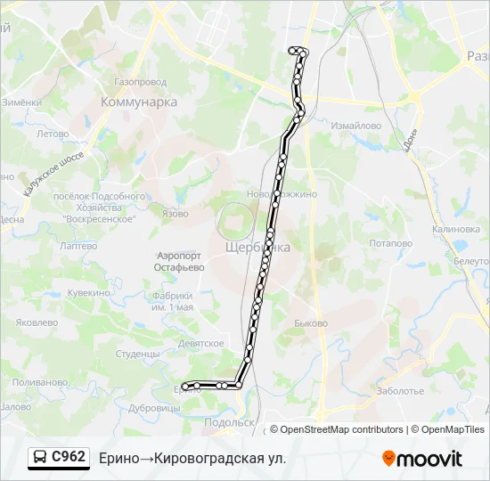 С962 Bus Line Map