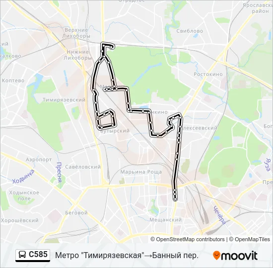 С585 Bus Line Map