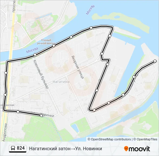 824 Bus Line Map