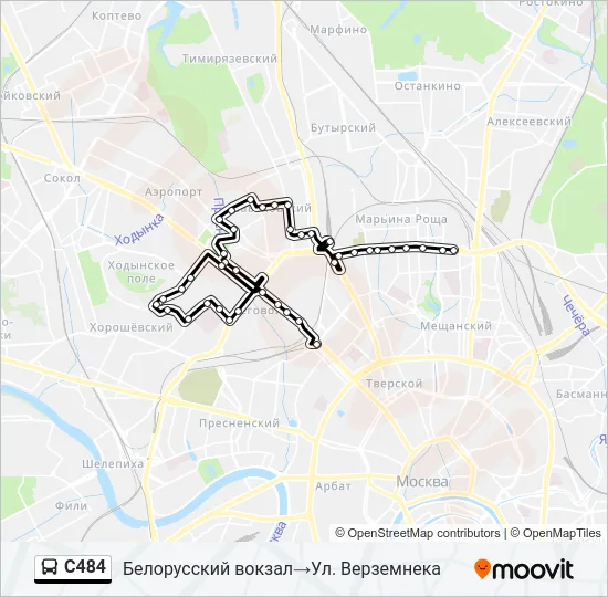 С484 Bus Line Map