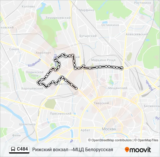 С484 Bus Line Map