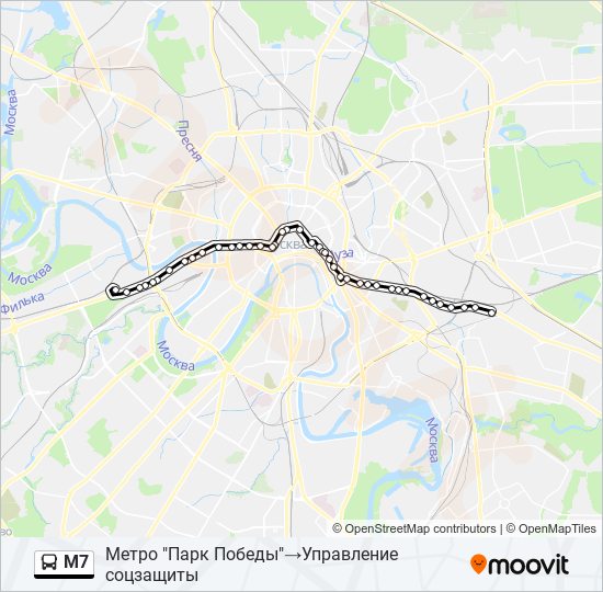 М7 bus Line Map