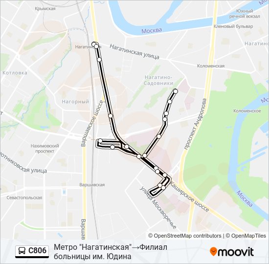 С806 bus Line Map