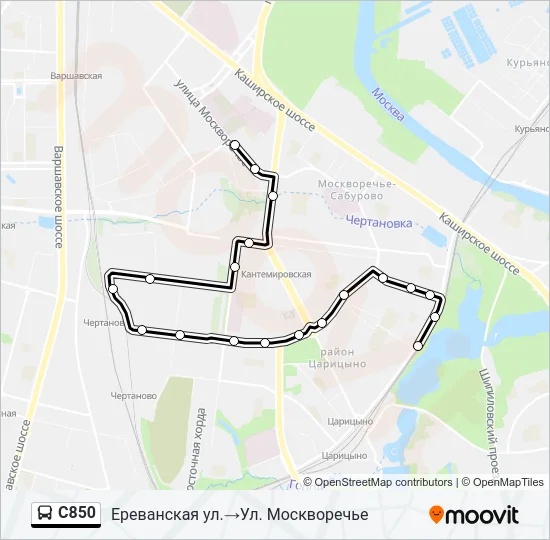 С850 Bus Line Map
