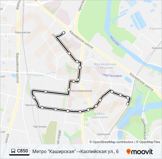 С850 bus Line Map