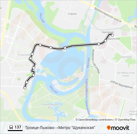 137 Bus Line Map