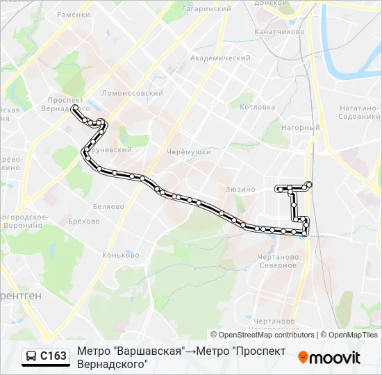 С163 Bus Line Map