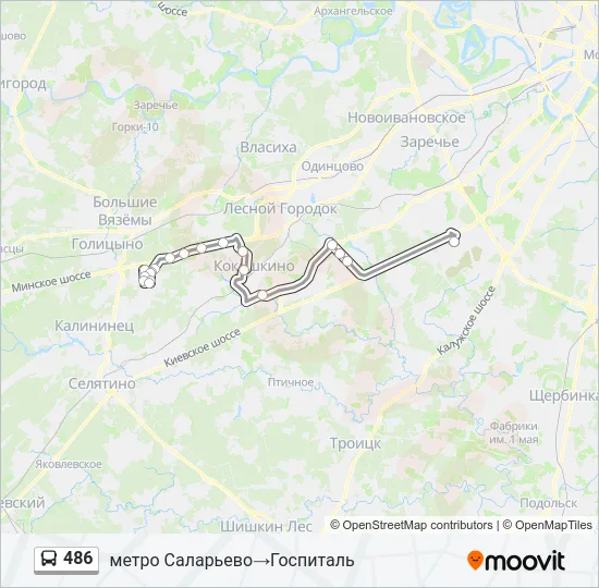 486 Bus Line Map