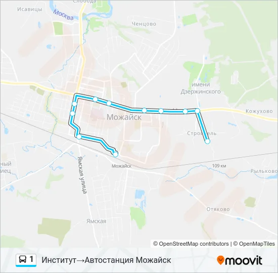 1 Bus Line Map