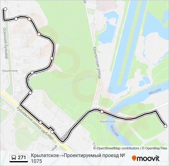 271 Bus Line Map