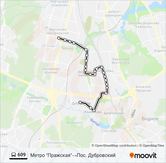 609 Bus Line Map