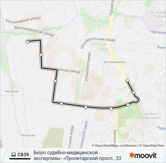 С839 Bus Line Map