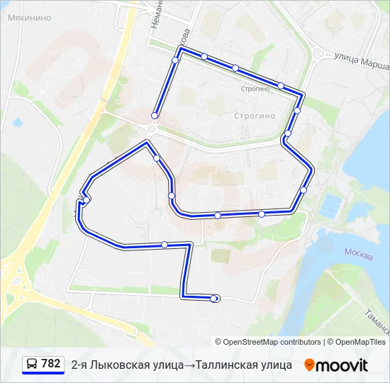 782 Bus Line Map