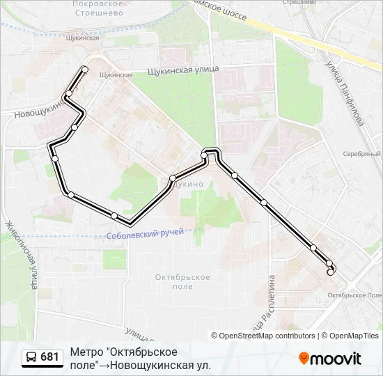 681 Bus Line Map