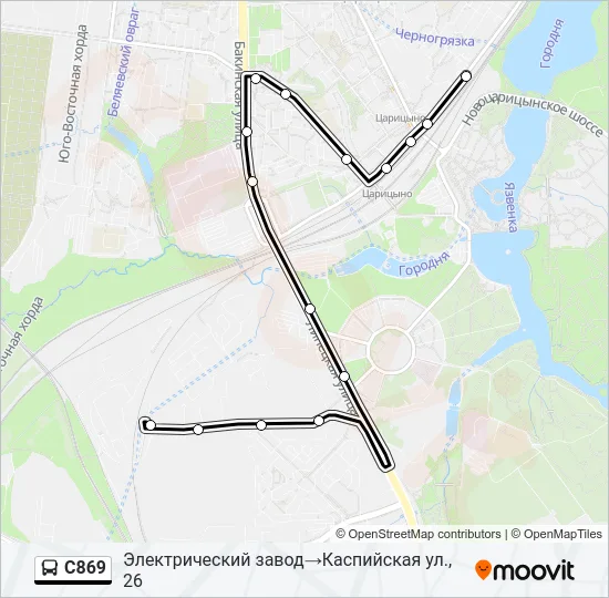 С869 Bus Line Map