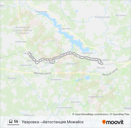 56 Bus Line Map
