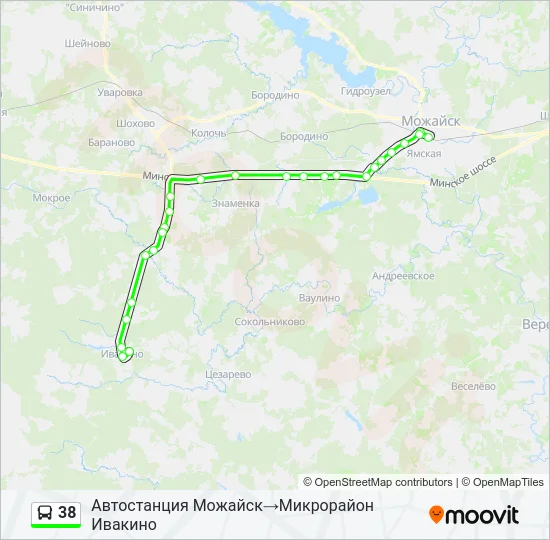 38 Bus Line Map
