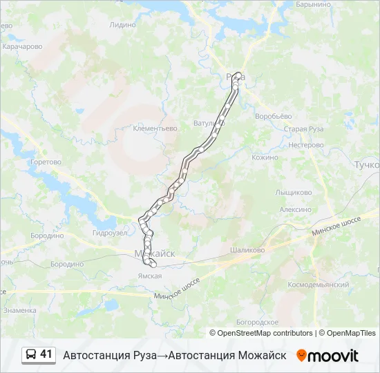 41 Bus Line Map