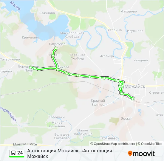 24 Bus Line Map