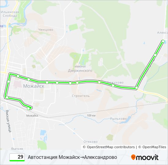 Маршрут 29 автобуса москва