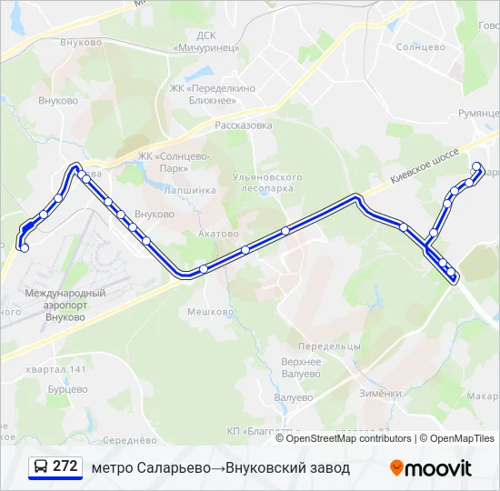 272 Bus Line Map