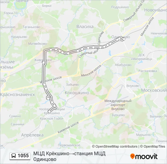 1055 Bus Line Map
