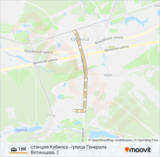 16К Shuttle Line Map