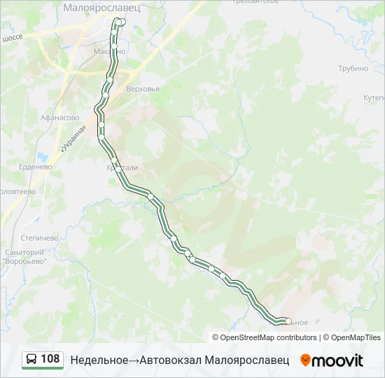 108 Bus Line Map