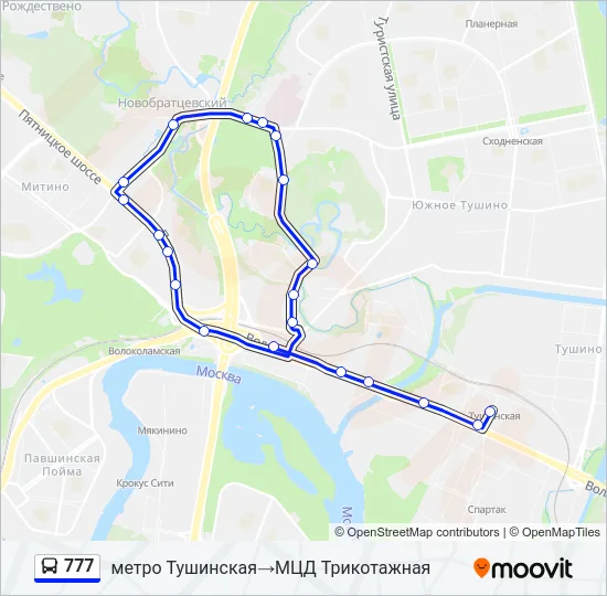 777 Bus Line Map