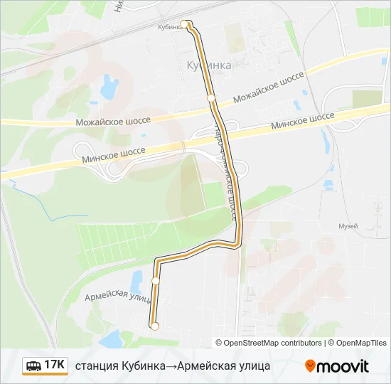 17К Shuttle Line Map