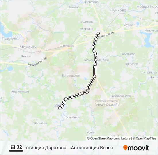 32 Bus Line Map