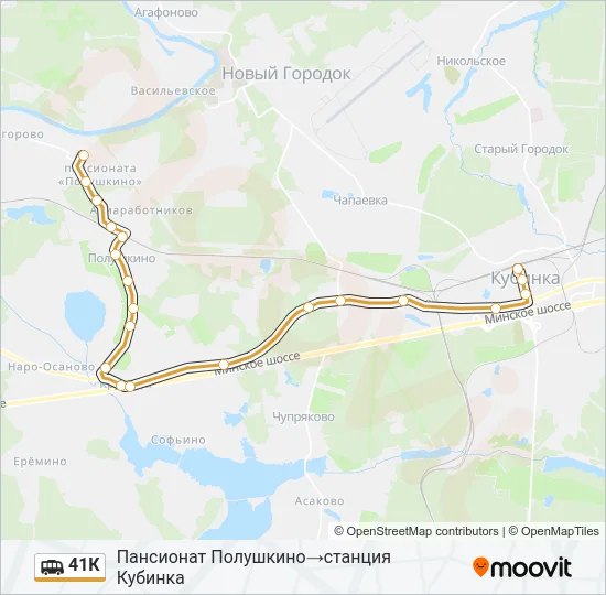 41К Shuttle Line Map