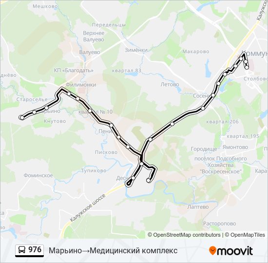 976 bus Line Map