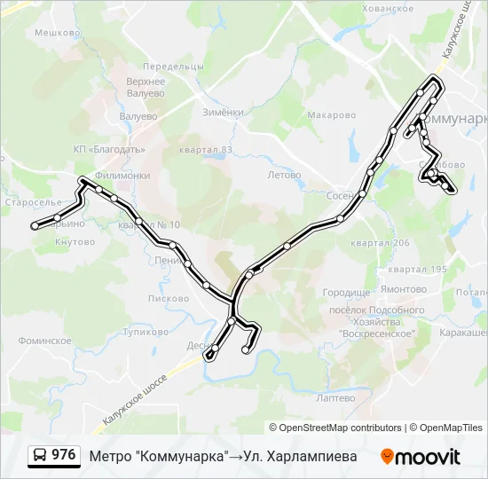 976 Bus Line Map
