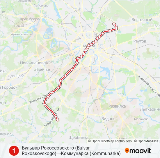 1 Metro Line Map
