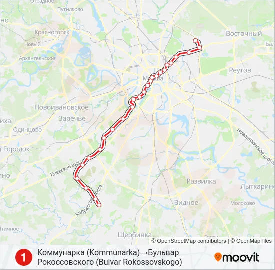 1 Metro Line Map