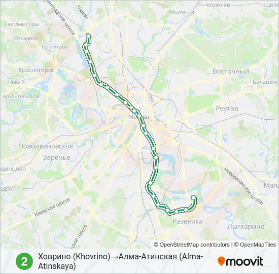 2 Metro Line Map