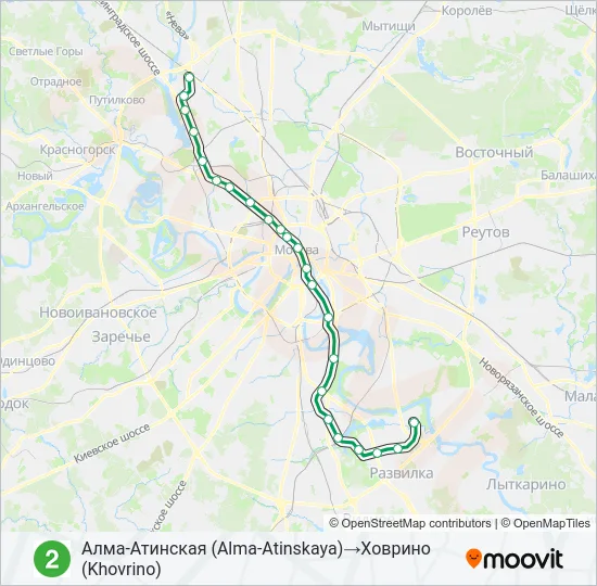 2 Metro Line Map