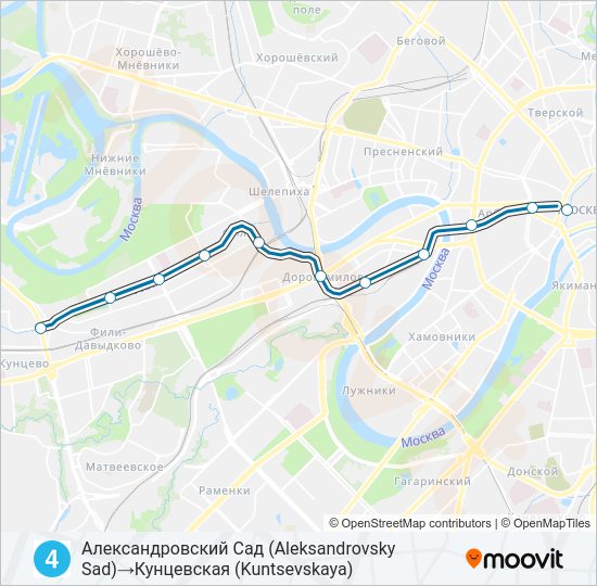 Метро 4: карта маршрута