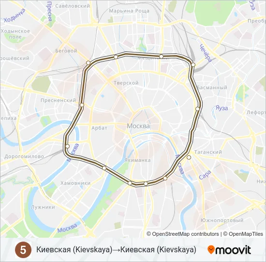 Метро 5: карта маршрута