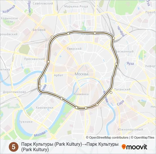 Метро 5: карта маршрута