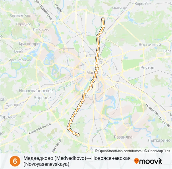 6 Metro Line Map