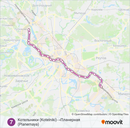 7 Metro Line Map
